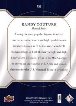 2009 Upper Deck Prominent Cuts #39 Randy Couture Back