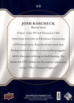 2009 Upper Deck Prominent Cuts #48 Josh Koscheck Back