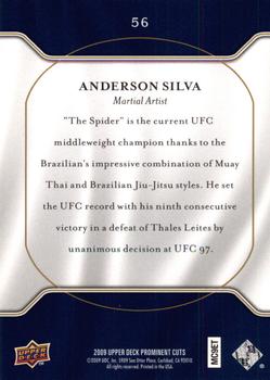 2009 Upper Deck Prominent Cuts #56 Anderson Silva Back