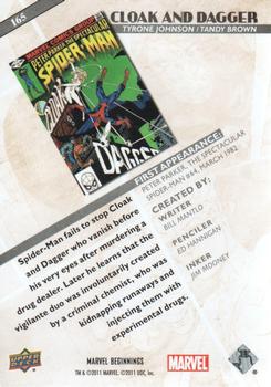 2011 Upper Deck Marvel Beginnings S1 #165 Cloak and Dagger Back