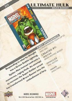 2012 Upper Deck Marvel Beginnings S2 #233 Ultimate Hulk Back