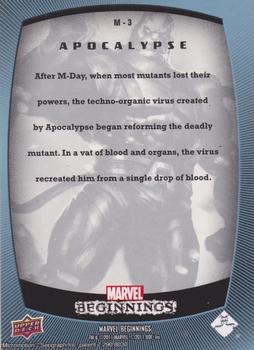 2011 Upper Deck Marvel Beginnings S1 - Marvel Prime Micromotion Foil #M-3 Apocalypse Back