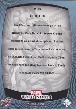 2011 Upper Deck Marvel Beginnings S1 - Marvel Prime Micromotion Foil #M-22 Hulk Back