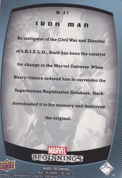 2011 Upper Deck Marvel Beginnings S1 - Marvel Prime Micromotion Foil #M-27 Iron Man Back