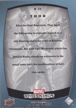 2011 Upper Deck Marvel Beginnings S1 - Marvel Prime Micromotion Foil #M-55 Thor Back