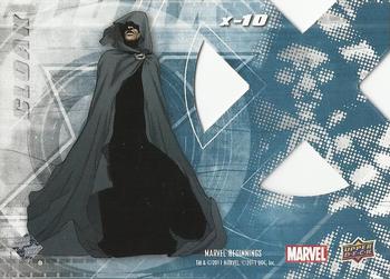 2011 Upper Deck Marvel Beginnings S1 - X-Men Die Cut #X-10 Cloak Back