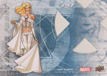 2011 Upper Deck Marvel Beginnings S1 - X-Men Die Cut #X-17 Emma Frost Back