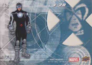 2011 Upper Deck Marvel Beginnings S1 - X-Men Die Cut #X-20 Havok Back