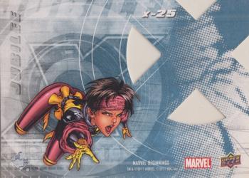 2011 Upper Deck Marvel Beginnings S1 - X-Men Die Cut #X-25 Jubilee Back