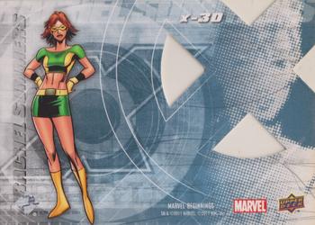 2011 Upper Deck Marvel Beginnings S1 - X-Men Die Cut #X-30 Rachel Summers Back