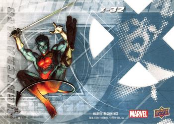2011 Upper Deck Marvel Beginnings S1 - X-Men Die Cut #X-32 Nightcrawler Back