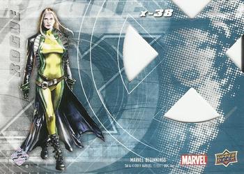 2011 Upper Deck Marvel Beginnings S1 - X-Men Die Cut #X-38 Rogue Back