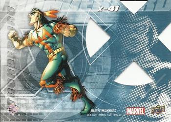 2011 Upper Deck Marvel Beginnings S1 - X-Men Die Cut #X-41 Thunderbird Back