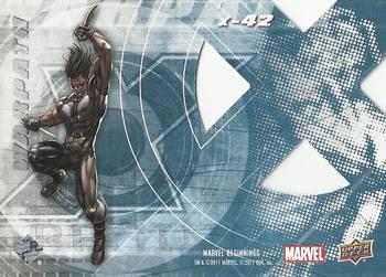 2011 Upper Deck Marvel Beginnings S1 - X-Men Die Cut #X-42 Warpath Back