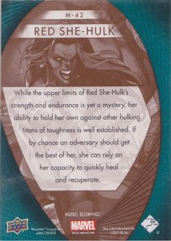 2012 Upper Deck Marvel Beginnings S2 - Marvel Prime Micromotion #M-42 Red She-Hulk Back