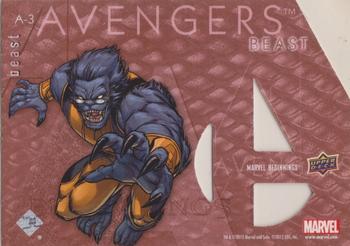 2012 Upper Deck Marvel Beginnings S2 - Avengers Die Cut #A-3 Beast Back