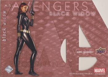 2012 Upper Deck Marvel Beginnings S2 - Avengers Die Cut #A-5 Black Widow Back