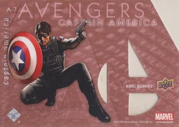 2012 Upper Deck Marvel Beginnings S2 - Avengers Die Cut #A-7 Captain America Back