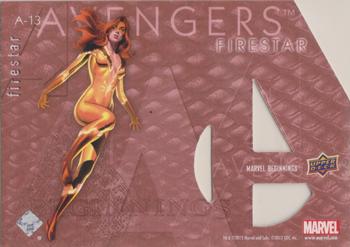 2012 Upper Deck Marvel Beginnings S2 - Avengers Die Cut #A-13 Firestar Back