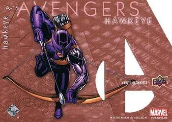 2012 Upper Deck Marvel Beginnings S2 - Avengers Die Cut #A-15 Hawkeye Back