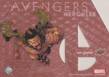 2012 Upper Deck Marvel Beginnings S2 - Avengers Die Cut #A-17 Hercules Back