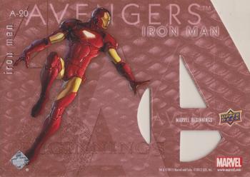 2012 Upper Deck Marvel Beginnings S2 - Avengers Die Cut #A-20 Iron Man Back