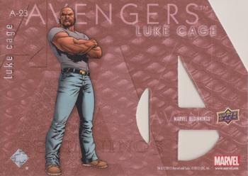 2012 Upper Deck Marvel Beginnings S2 - Avengers Die Cut #A-23 Luke Cage Back