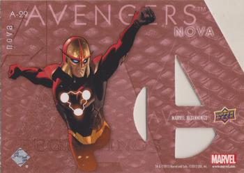 2012 Upper Deck Marvel Beginnings S2 - Avengers Die Cut #A-29 Nova Back
