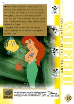 2003 Upper Deck Disney Treasures #4 Ariel Back