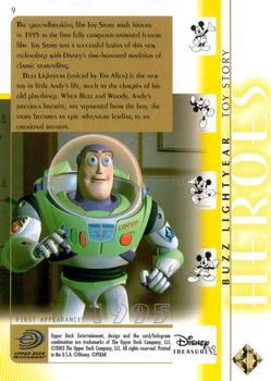 2003 Upper Deck Disney Treasures #9 Buzz Lightyear Back