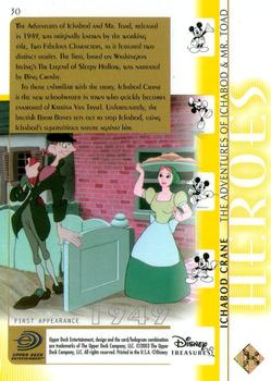 2003 Upper Deck Disney Treasures #30 Ichabod Crane Back
