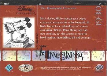 2004 Upper Deck Disney Treasures: Mickey - Celebrate 75 Years of Fun #MC8 The Barnyard Concert Back