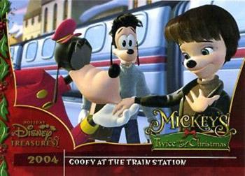 2004 Upper Deck Disney Holiday Treasures #HT-45 Goofy at the Train Station Front