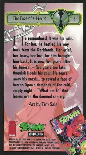 1995 WildStorm Spawn Widevision #5 The Face of a Hero? Back