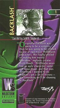 1995 Wildstorm Wildstorm Gallery #1 Backlash Back