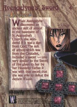 1996 WildStorm Avengelyne #4 Avengelyne's Sword Back