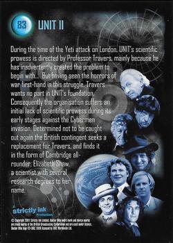 2001 Strictly Ink Doctor Who The Definitive Series 2 #83 UNIT II Back