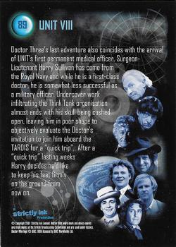 2001 Strictly Ink Doctor Who The Definitive Series 2 #89 UNIT VIII Back