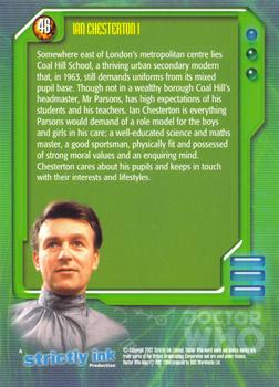 2002 Strictly Ink Doctor Who The Definitive Series 3 #46 Ian at Coal Hill School Back