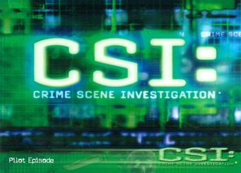 2003 Strictly Ink CSI Series 1 #1 Pilot Episode Front