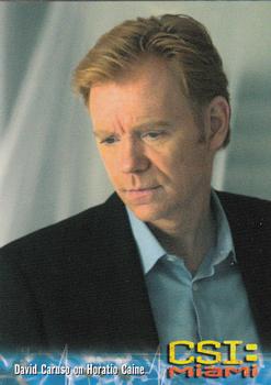 2004 Strictly Ink CSI Miami Series 1 #54 David Caruso on Horatio Caine Front