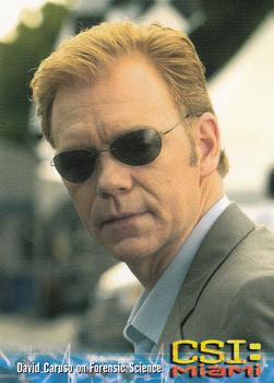 2004 Strictly Ink CSI Miami Series 1 #56 David Caruso on Forensic Science Front