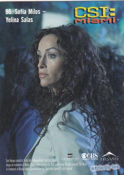 2004 Strictly Ink CSI Miami Series 1 #96 Sofia Milos - Velina Salas Back