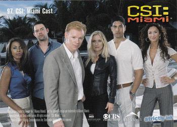 2004 Strictly Ink CSI Miami Series 1 #97 CSI: Miami Cast Back