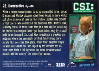 2004 Strictly Ink CSI Series 2 #28 Homebodies Back