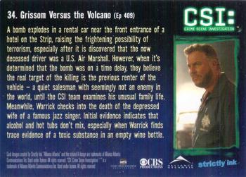 2004 Strictly Ink CSI Series 2 #34 Grissom vs the Volcano Back