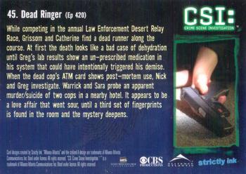 2004 Strictly Ink CSI Series 2 #45 Dead Ringer Back