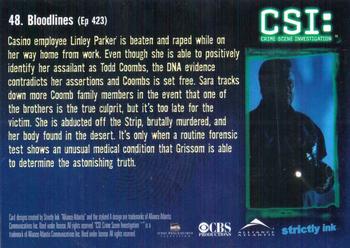 2004 Strictly Ink CSI Series 2 #48 Bloodlines Back