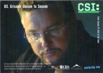 2004 Strictly Ink CSI Series 2 #83 Grissom Season to Season Back