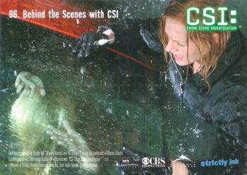 2004 Strictly Ink CSI Series 2 #96 Sneak Peak 6 Back